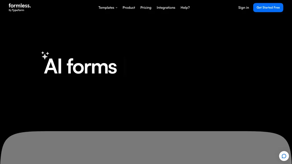 Formless (by Typeform) website