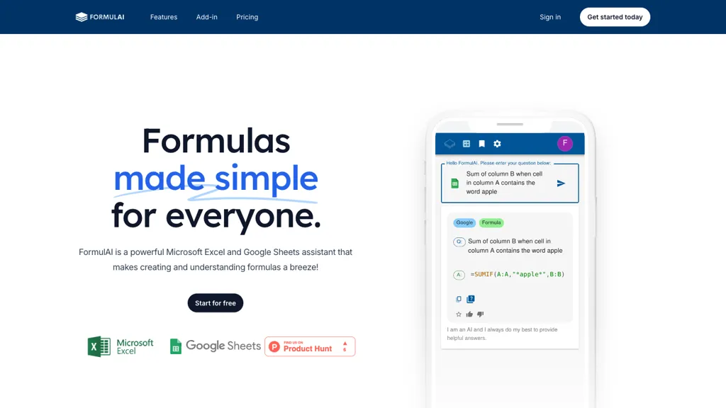 Formulai website