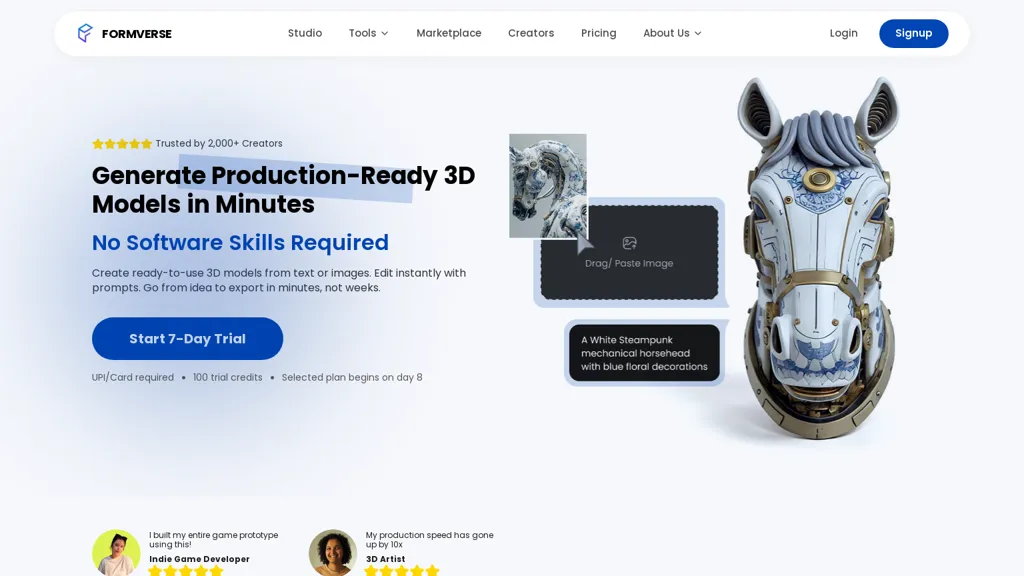 Formverse.design AI tool screenshot