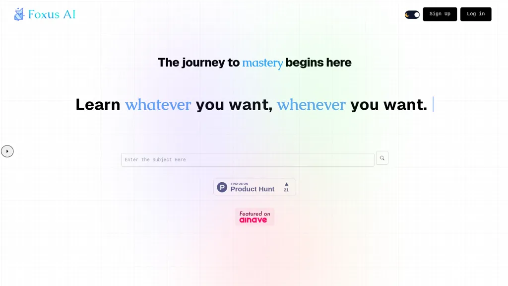 Foxus AI website