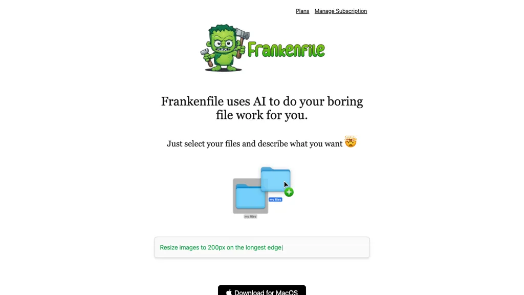 Frankenfile website