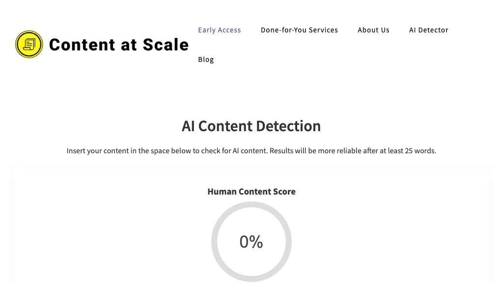 Free AI Detector website