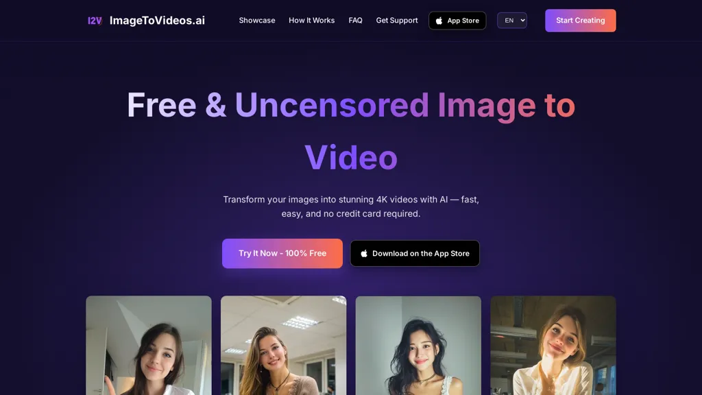 ImageToVideos.ai AI tool screenshot