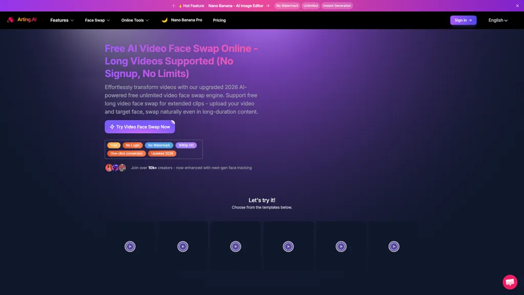 Arting Video Face Swap alternatives and competitors
