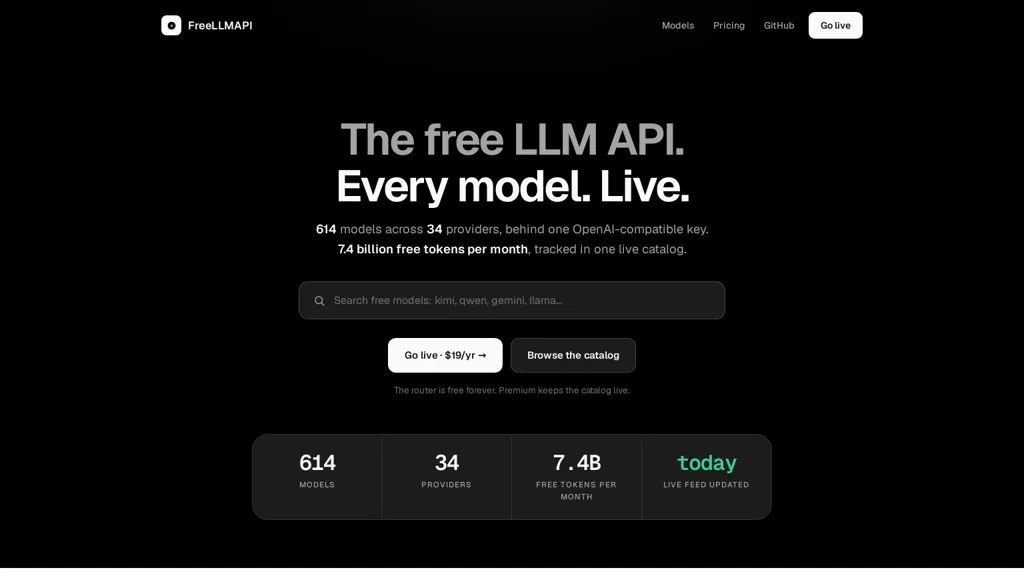 FreeLLMAPI screenshot