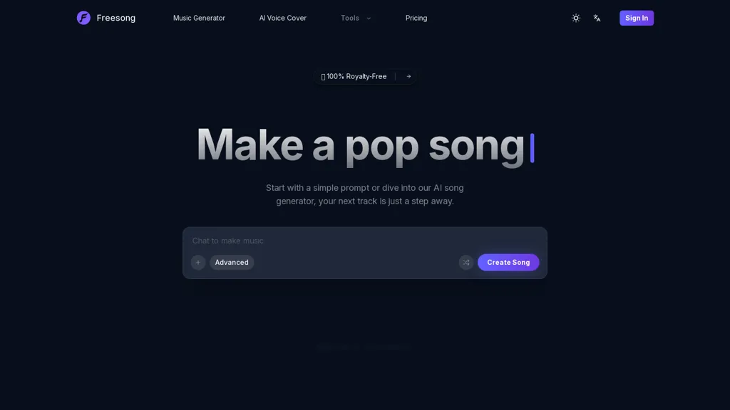 FreeSong AI AI tool screenshot