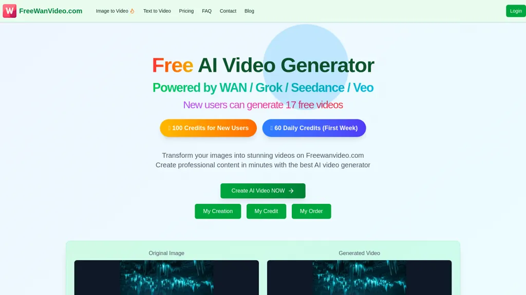 FreeWanVideo AI tool screenshot