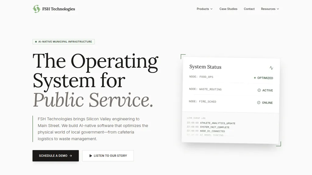 fshtechnologies.org AI tool screenshot