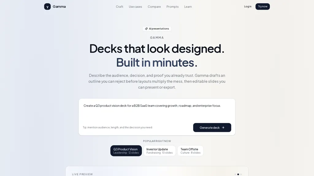 Gamma-ai.app screenshot