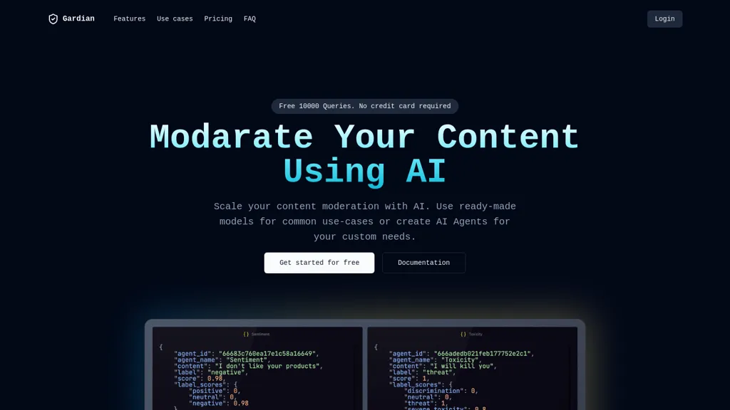 Gardian AI AI tool screenshot