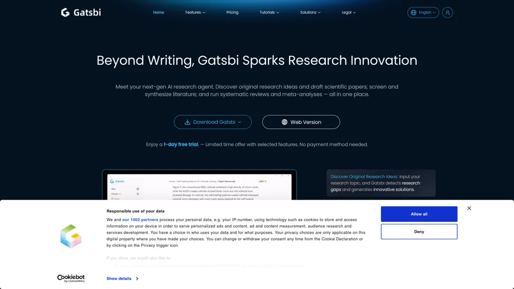 Gatsbi AI AI tool screenshot