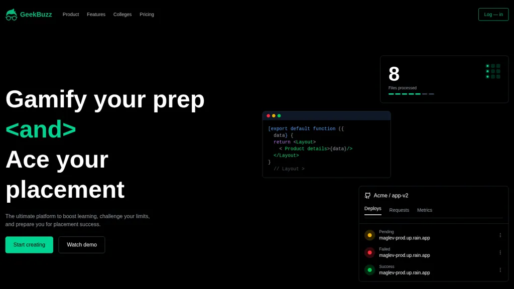 GeekBuzz AI tool screenshot