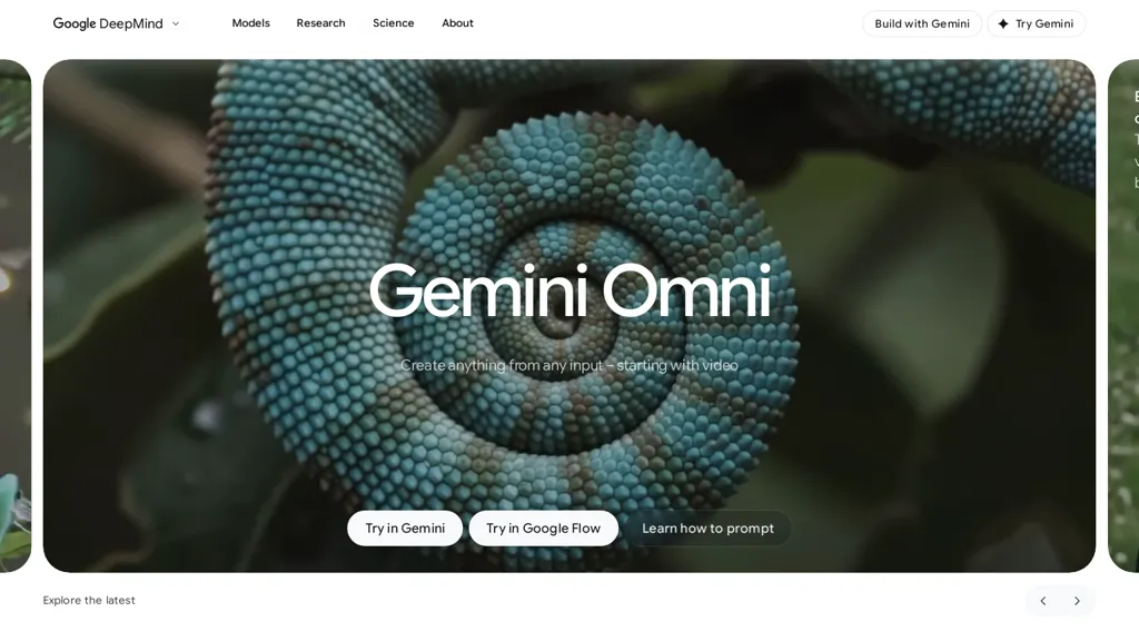 Gemini Omni AI tool screenshot