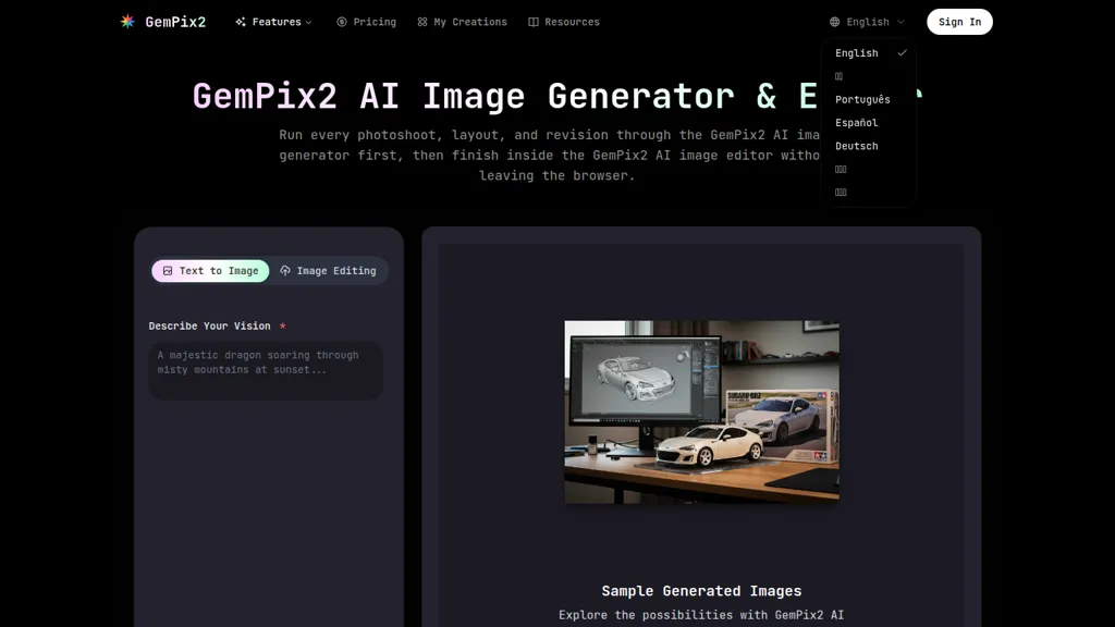 GemPix2 AI tool screenshot