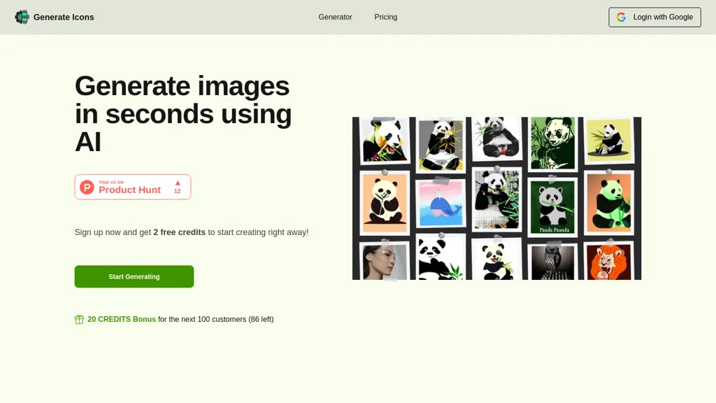 Generate Icons website