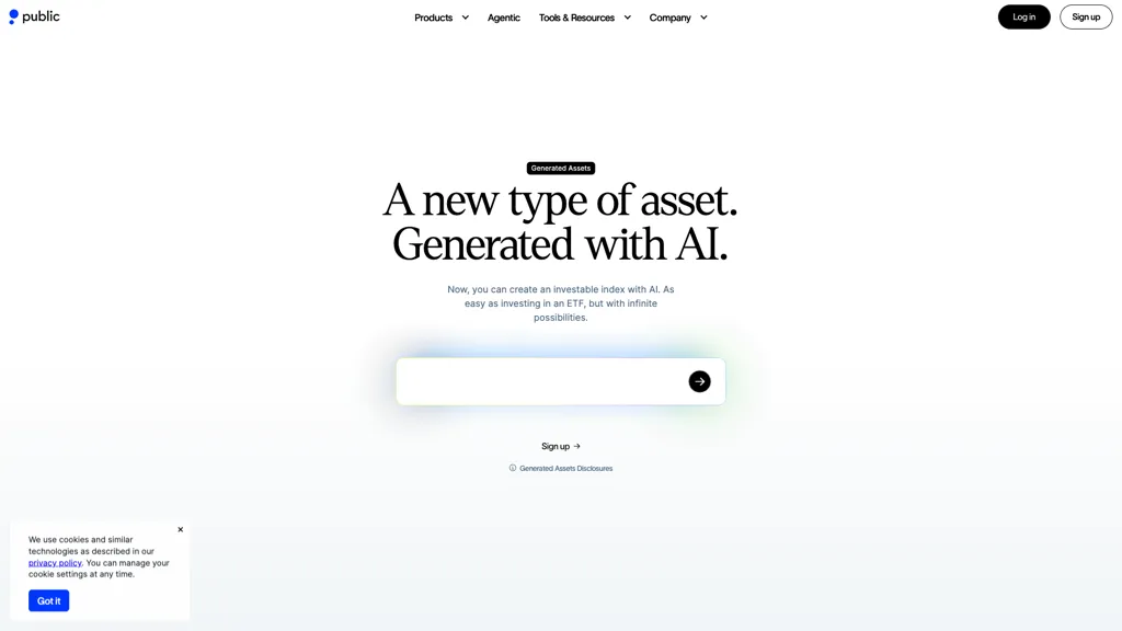 Generated Assets AI tool screenshot