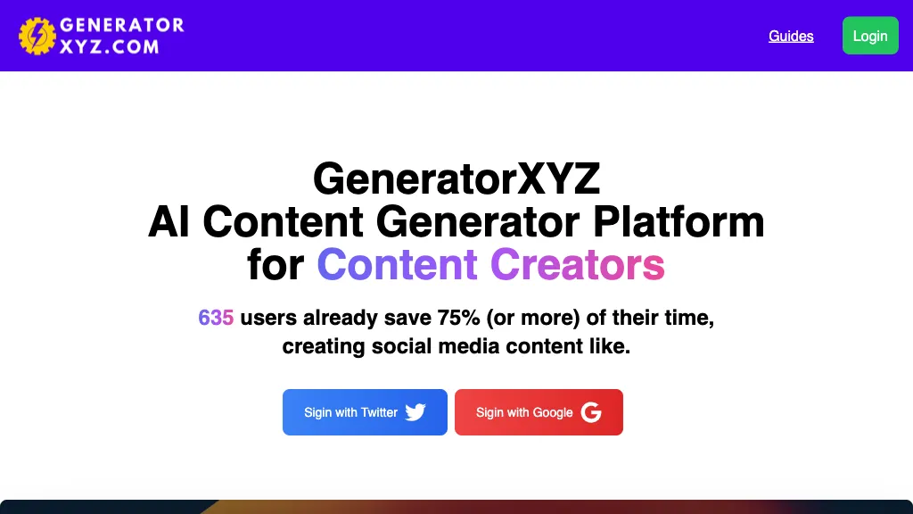 Generator XYZ website
