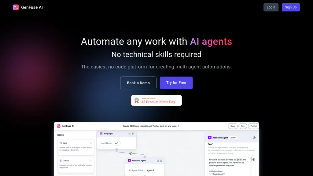 GenFuse AI website