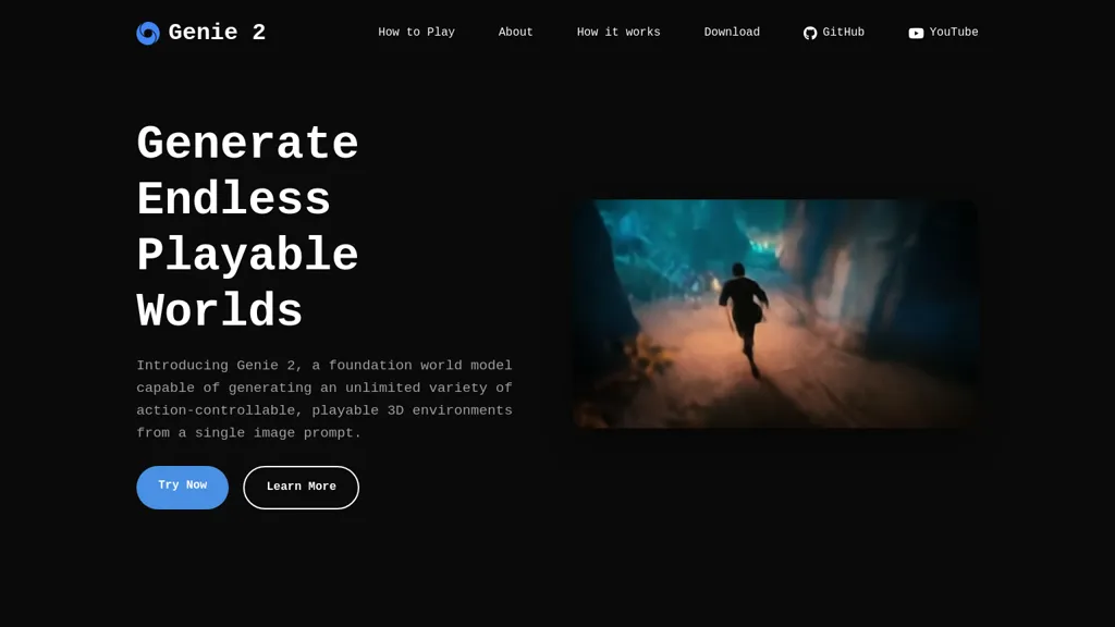 Genie 2 website