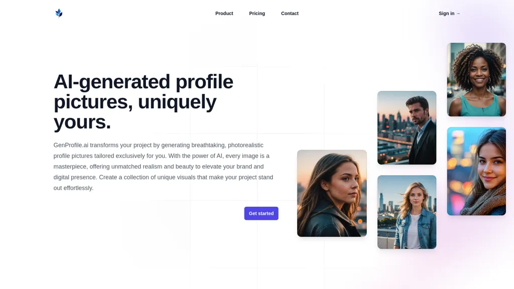 GenProfile.ai website