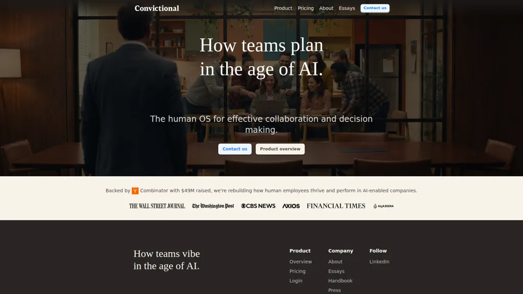 Convictional AI tool screenshot