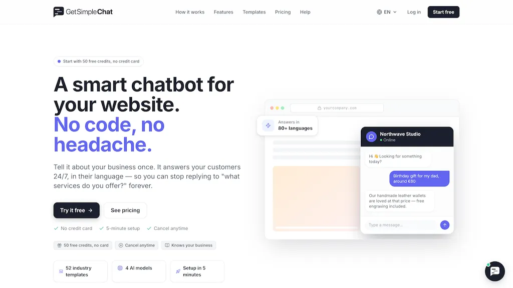 Get Simple Chat AI tool screenshot
