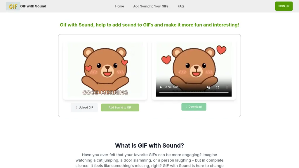 GIF with Sound website