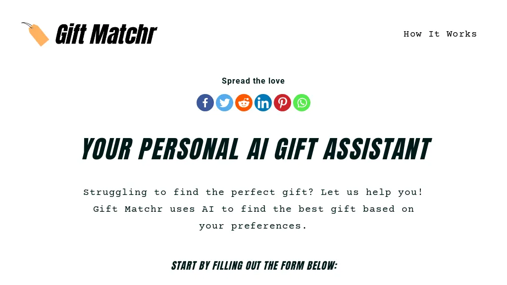 Gift Matchr website
