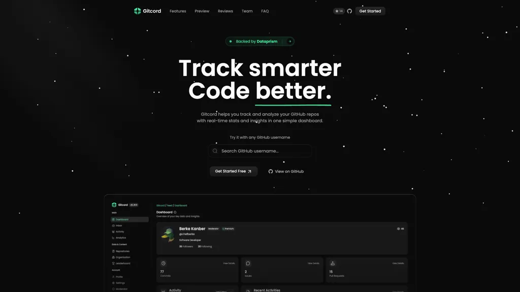 Gitcord AI tool screenshot