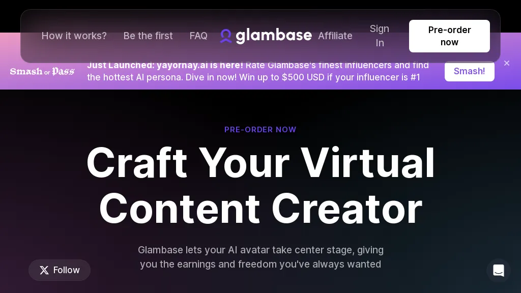 Glambase website