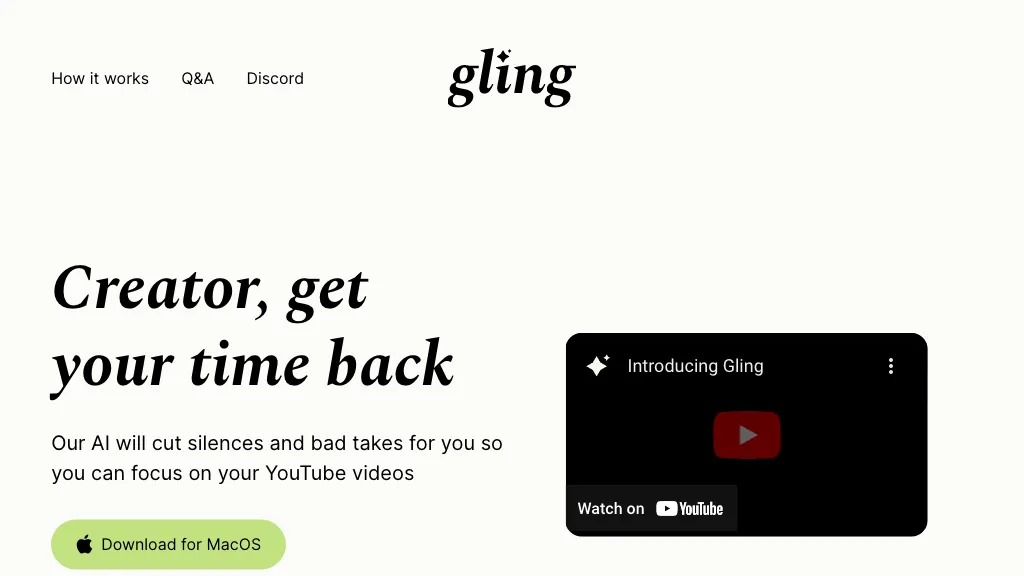 Gling website