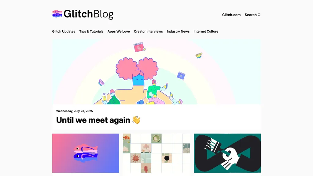 Glitch AI tool screenshot
