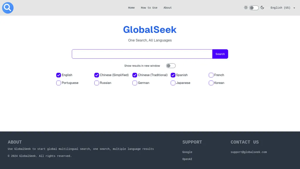GlobalSeek website