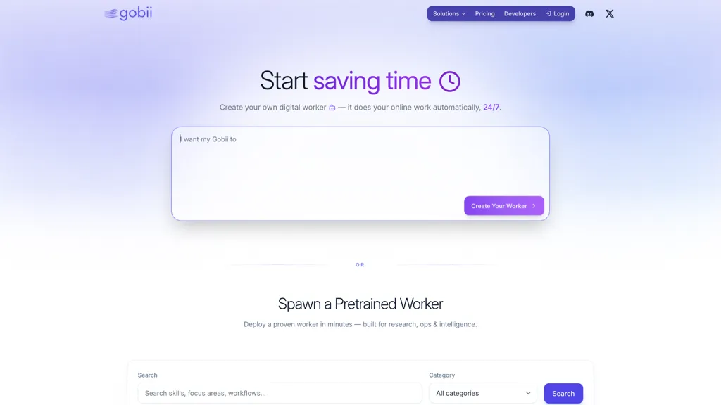 Gobii AI tool screenshot