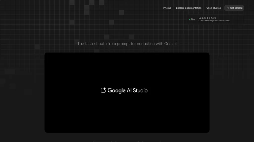 Google AI Studio AI tool screenshot