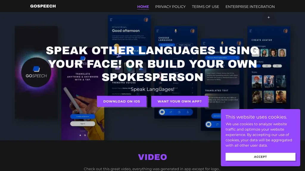 GoSpeech website