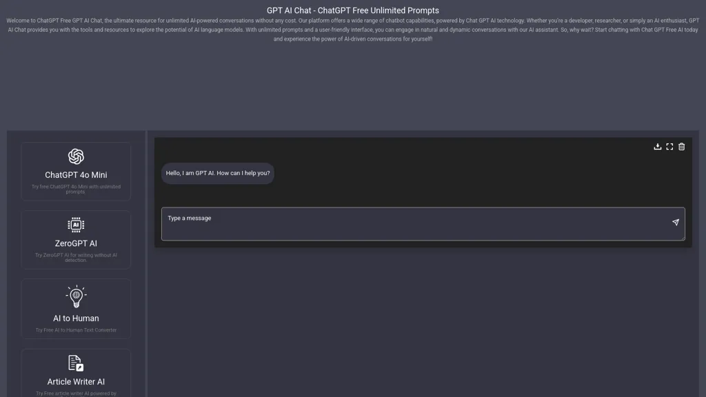 GPT AI Chat website