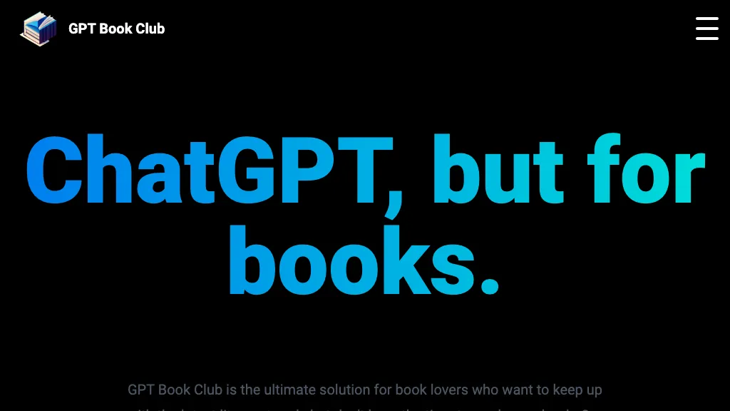 GPT Book Club website