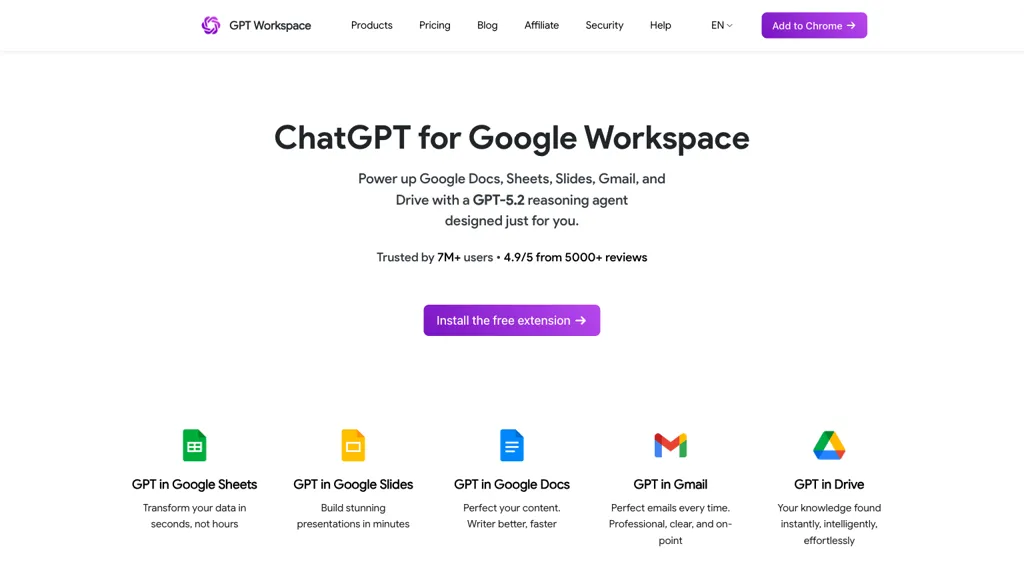 GPT-Workspace AI tool screenshot
