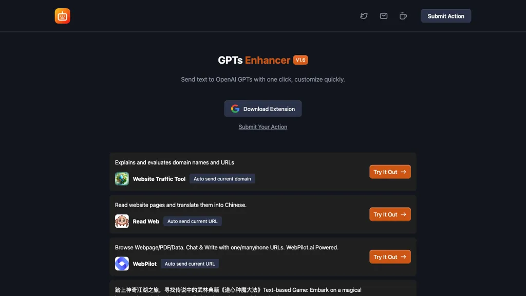 GPTs Enhancer website