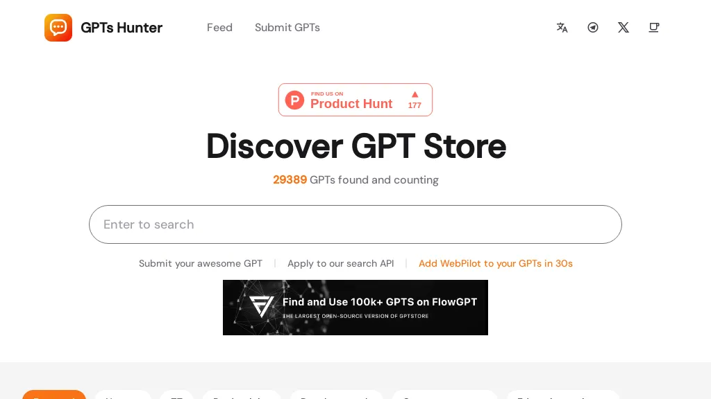 GPTs Hunter website