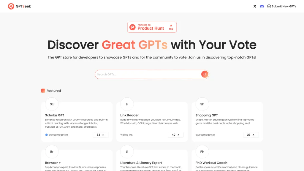 GPTseek website
