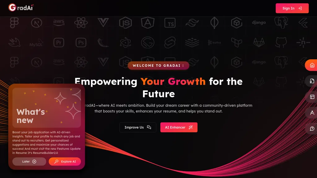 GradAI AI tool screenshot