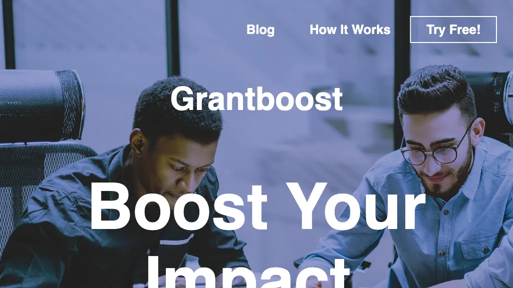 Grantboost website