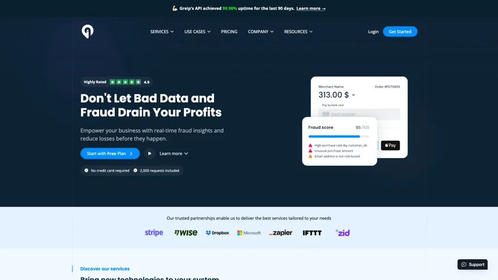 Greip AI tool screenshot