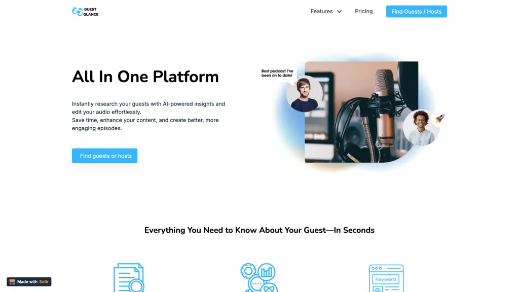 Guest Glance website
