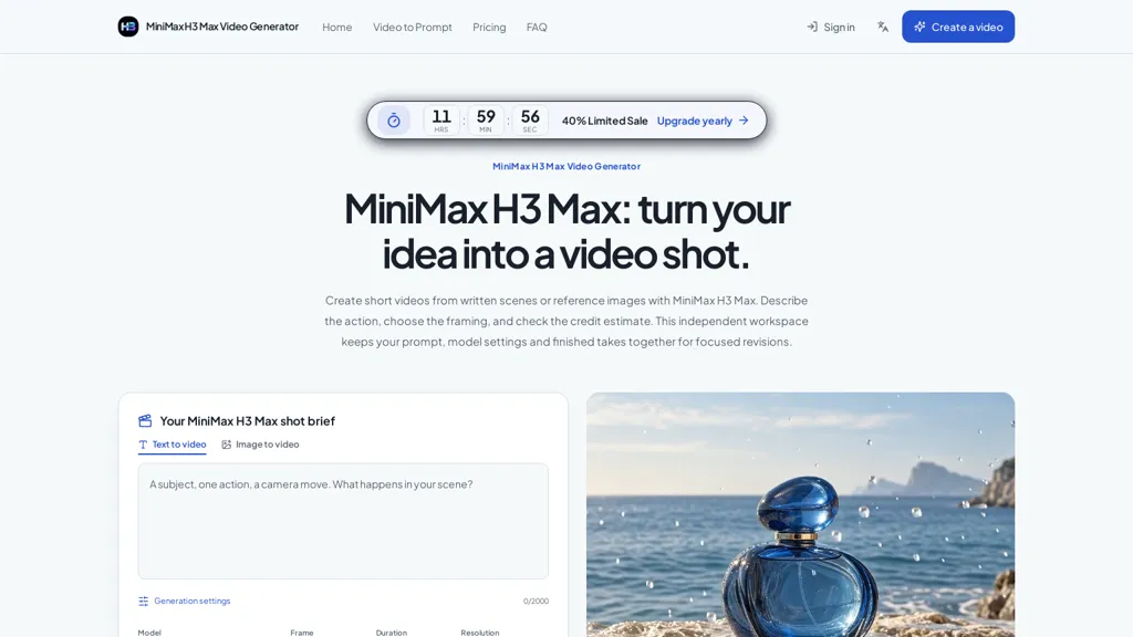MiniMax H3 Max screenshot