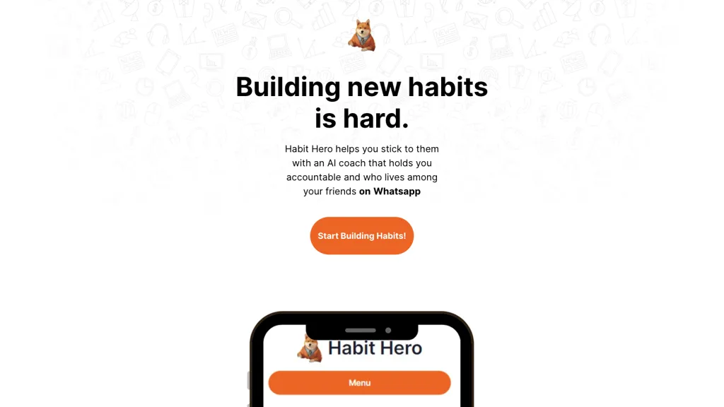 Habit Hero website