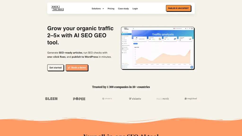 Hack the SEO AI tool screenshot