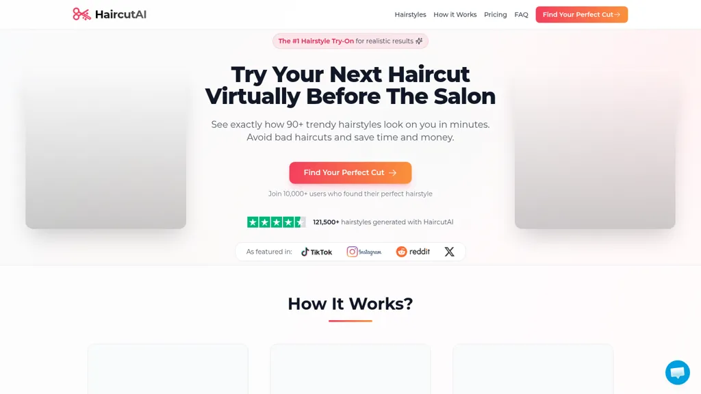 HaircutAI AI tool screenshot